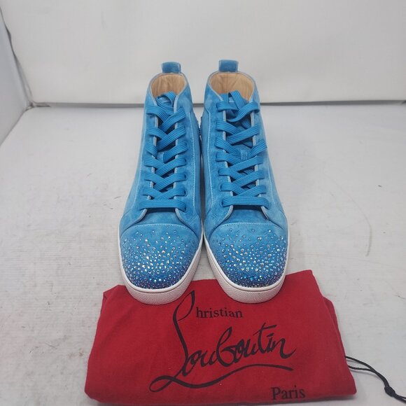 Christian Louboutin MENS Blue Bejewel Louis Orlato High Top Sneaker main image 8